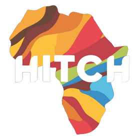 Colorful HITCH logo made up of yellows, reds, blues, brown, and green